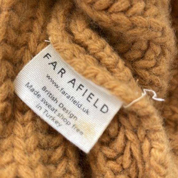 Far Afield | Mustard Tanner Ribbed Knit Lambs Wool Sweater - Picture 10 of 13
